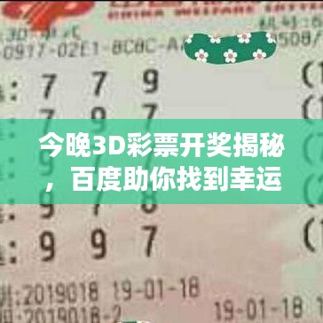 今晚3D彩票开奖揭秘，百度助你找到幸运数字！