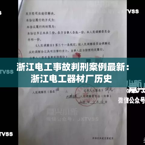 浙江电工事故判刑案例最新：浙江电工器材厂历史 