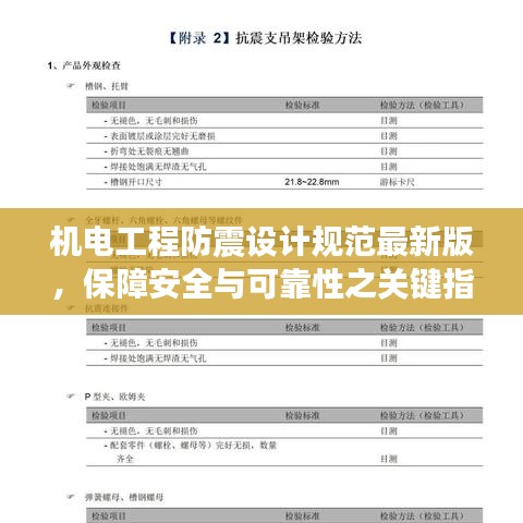 机电工程防震设计规范最新版，保障安全与可靠性之关键指南